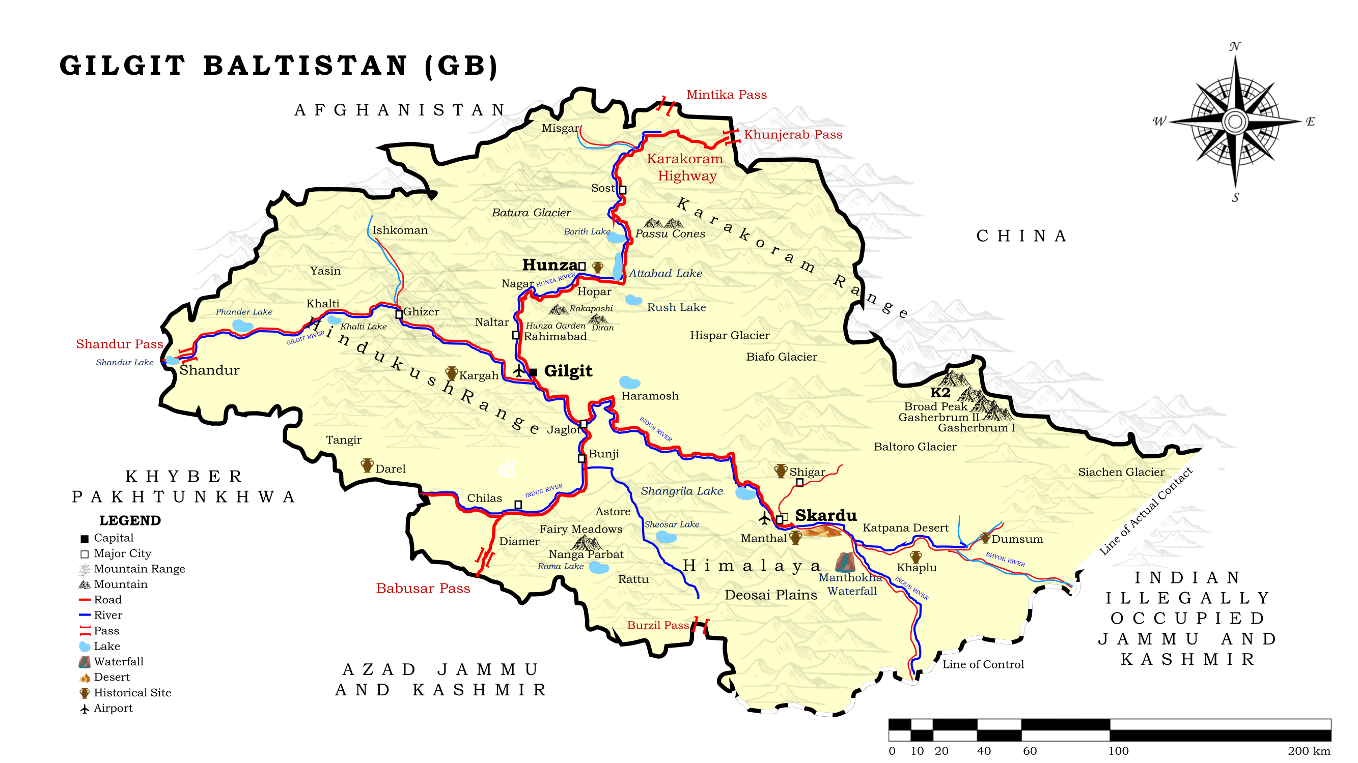 Gilgit Baltistan Map